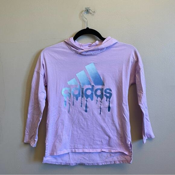 Adidas M (10/12) Girls long sleeve hoodie lightweight ombré - Picture 1 of 7